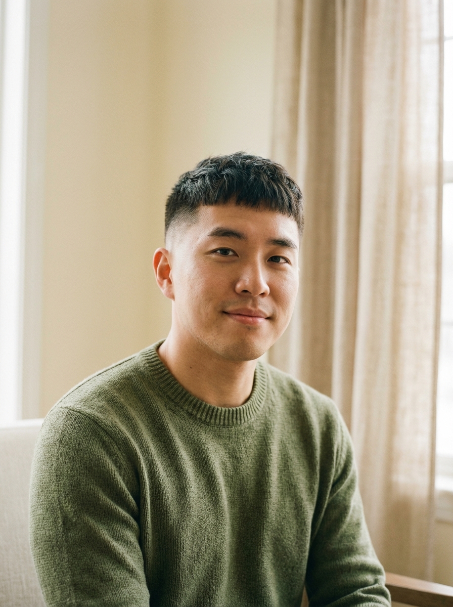 Barber with textured crop